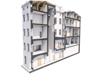 3D inventory of the tenement house at Grodzka Street in Krakow